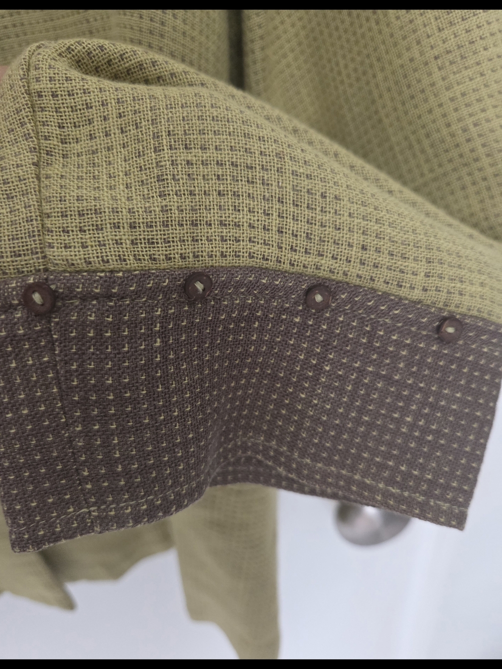 Sigrid Olsen Sport Olive Green Textured Button Jacket - Picture 7 of 9